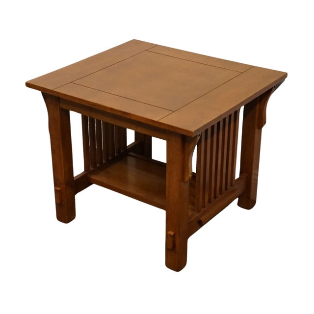 HIGH END VINTAGE Quarter Swan Oak Mission Style 27" Accent End Table 22" High 27" Wide 24" Deep We specialize in high end...