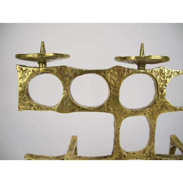 Brass & Bronze Candleholder, 1960s For Sale - Image 11 of 18