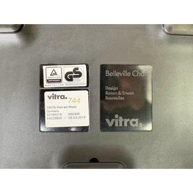 Moss Grey Belleville Outdoor Chairs by Ronan and Erwan Bouroullec for Vitra, Set of 2 For Sale - Image 10 of 11