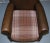 Edwardian Walnut Brown Leather Three-Piece Sofa, Armchairs Suite Tartan Cushions, Set of 3 For Sale - Image 17 of 18