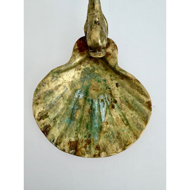 Mid-Century Brass Scallop Soap Dish Trinket Tray For Sale - Image 9 of 9