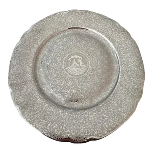 1950s Vintage Victoria Round Platinum Serving Plate
