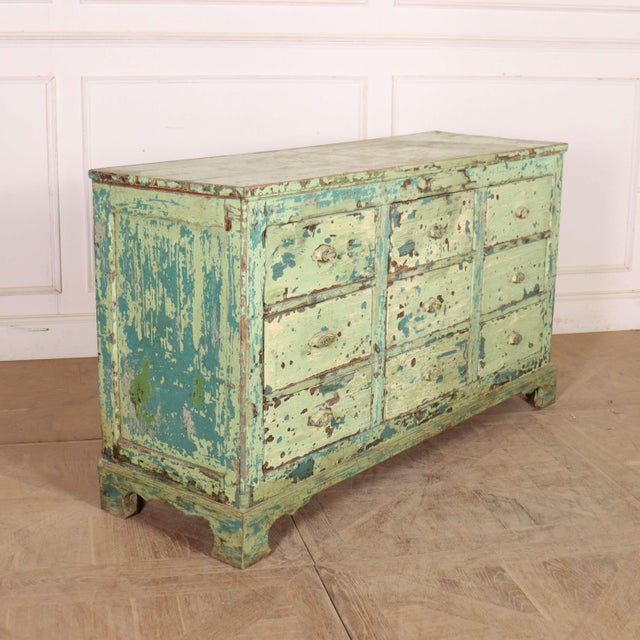 Wood English Painted Dresser Base For Sale - Image 7 of 13