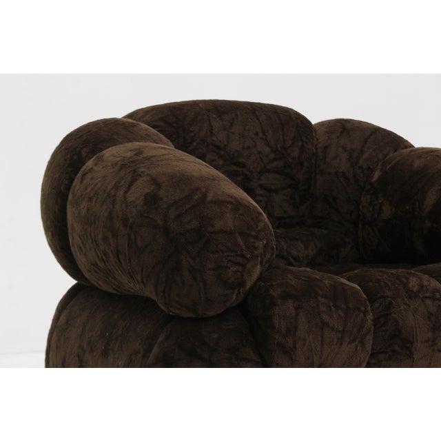 Vintage Italian Chairs in Brown Velvet, 1970s, Set of 2 For Sale - Image 10 of 13