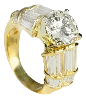 Late 20th Century 2.62 Round M VVS1 GIA Ring, Size 8