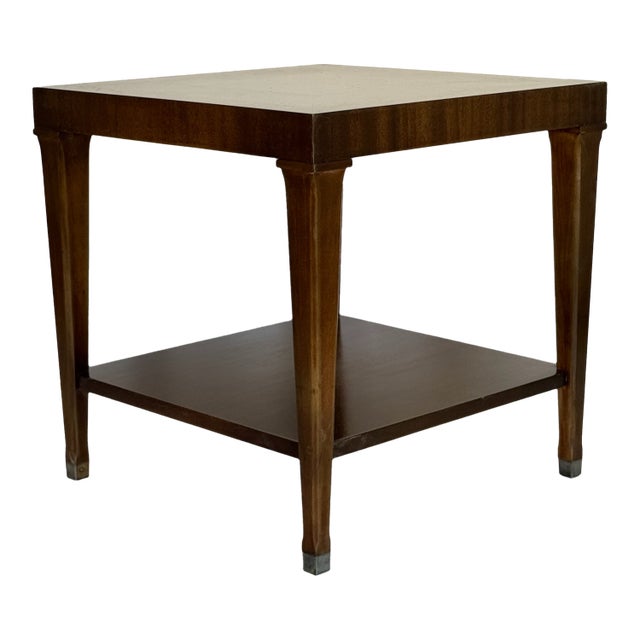 Vintage Lane Mahogany Side Table With Birds Eye Maple Inlays For Sale