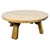 1950s Vintage Rustic Brutalist European Round Oak Coffee Table , 1950s For Sale - Image 5 of 11