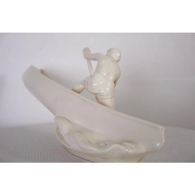 Former Czechoslovakian Ceramic Canoeing Sculpture from Jihokera, 1962 For Sale - Image 4 of 11
