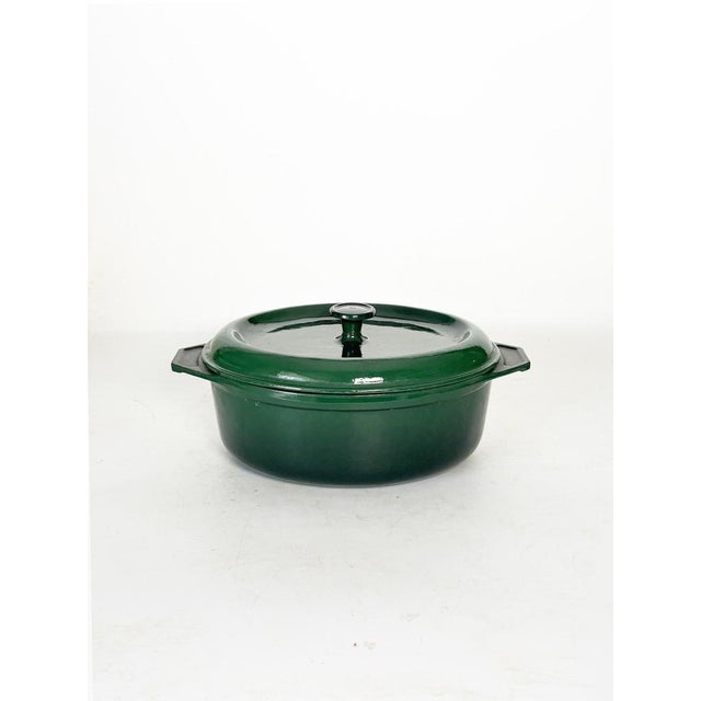 Green Cast Iron Casserole Dish, France, 1970s For Sale - Image 12 of 13