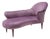 Mid-Century Italian Dormeuse in Mauve Velvet with Brass Feet, 1950 For Sale
