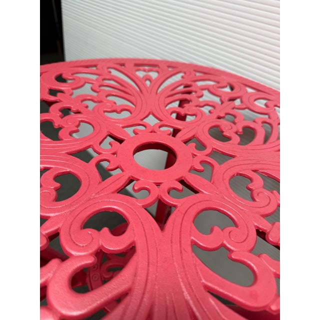 Metal Alfresco Home Bistro Table + Chairs, Set of Three For Sale - Image 7 of 12