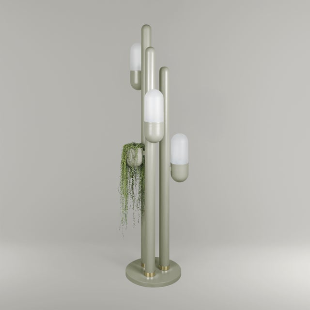 Blue Cactus Floor Lamp by Creativemary For Sale - Image 8 of 14