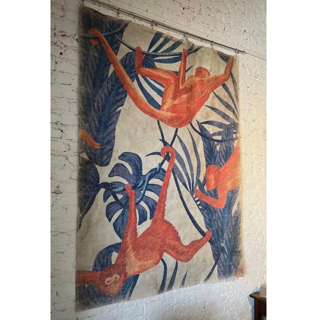 1 of 11 Decorative “Antiqued” French Wallpaper Panels of Monkeys, 'Limited Edition' For Sale In Richmond - Image 6 of 10