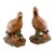 Vintage Mid Century Hand-Painted Quail Figurines on Leafy Bases – A Pair For Sale