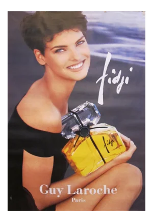 1991 Vintage Perfume Advertisement Poster, Fidji