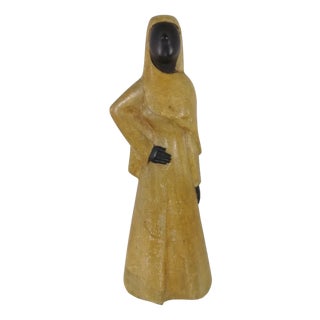 Parchment & Poplar Figure of Lady by Aldo Tura, Italy, 1950s For Sale