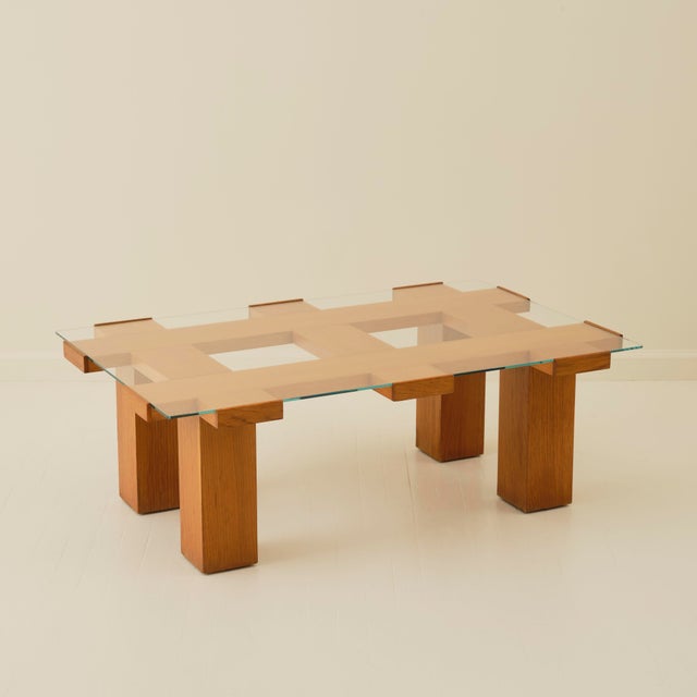 1970s Italian Post Modern Glass Coffee Table, 1970's For Sale - Image 5 of 8