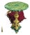 Green Rococo Side Table With Gold Leaf Details For Sale