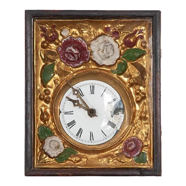 Framed German 19th Century Wall Clock For Sale