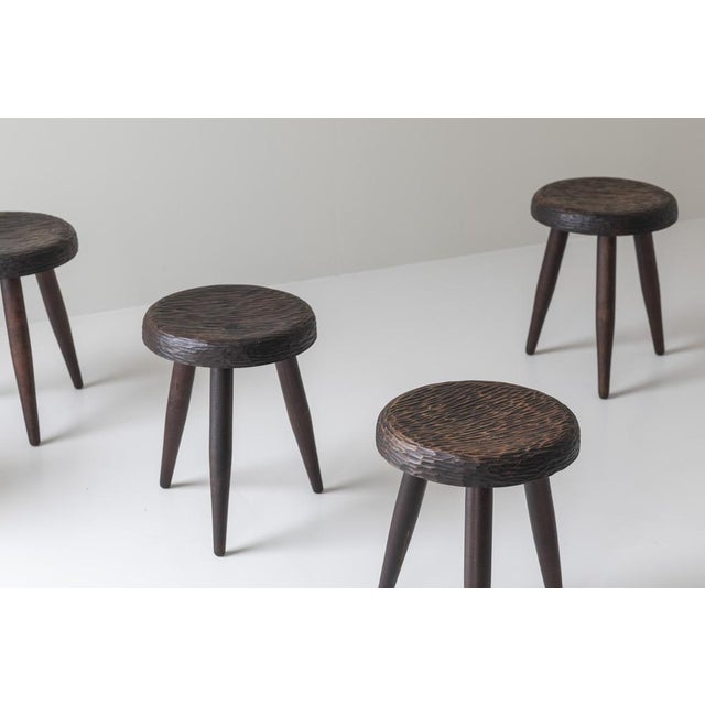 Stools in the style of Charlotte Perriand, France, 1960s, Set of 6 For Sale - Image 13 of 16