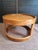 Vintage Post Modern Solid Oak Round End Table For Sale - Image 4 of 10
