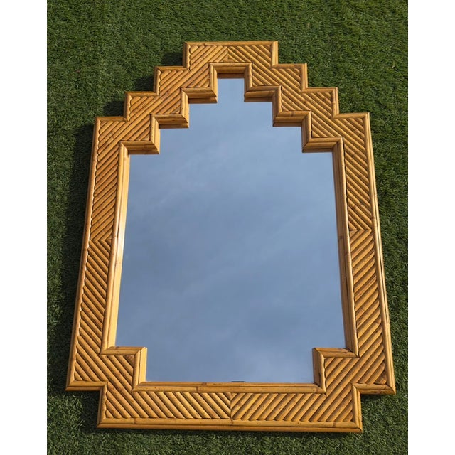 Shanghai Bamboo Mirror from Vivai Del Sud, Italy, 1970s For Sale - Image 11 of 11