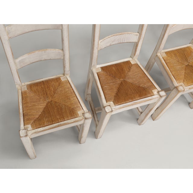 Country French White Washed Round Kitchen/Dining Table (6) Chairs For Sale - Image 13 of 17