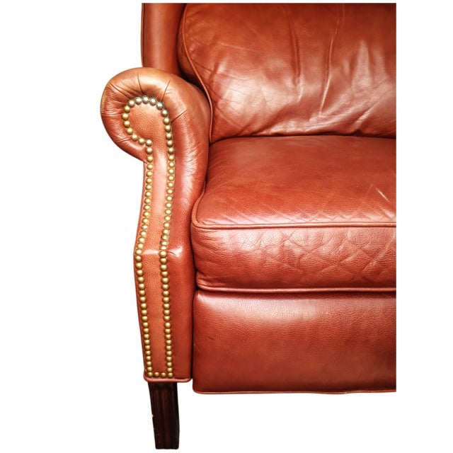 Chippendale MotionCraft Model 1760 Attorney Full Grain Leather Recliner For Sale - Image 3 of 10