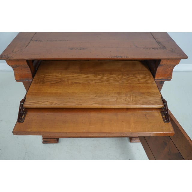 Italian Continental Style Distressed Finish Cabinet For Sale - Image 4 of 12