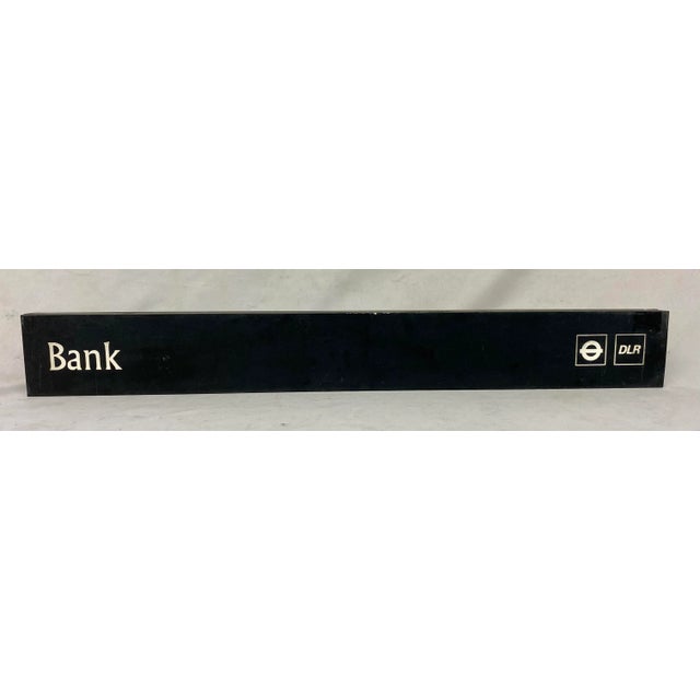 Late 20th Century Original Retired Metal Bank Street Sign From London, England. For Sale - Image 12 of 12