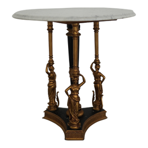 Vintage Marble Top Side Table