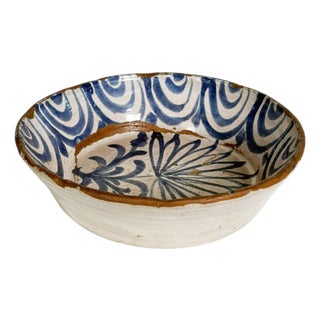 Blue and White Pottery Trinket Tray, 1800s For Sale