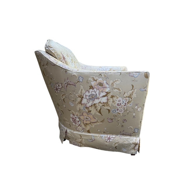Kindel Furniture Mid Century Kindel Floral Lounge Chair For Sale - Image 4 of 15