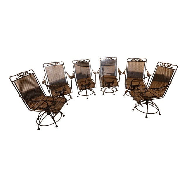 Meadow Craft "Dogwood" Iron Family Patio Set For Sale