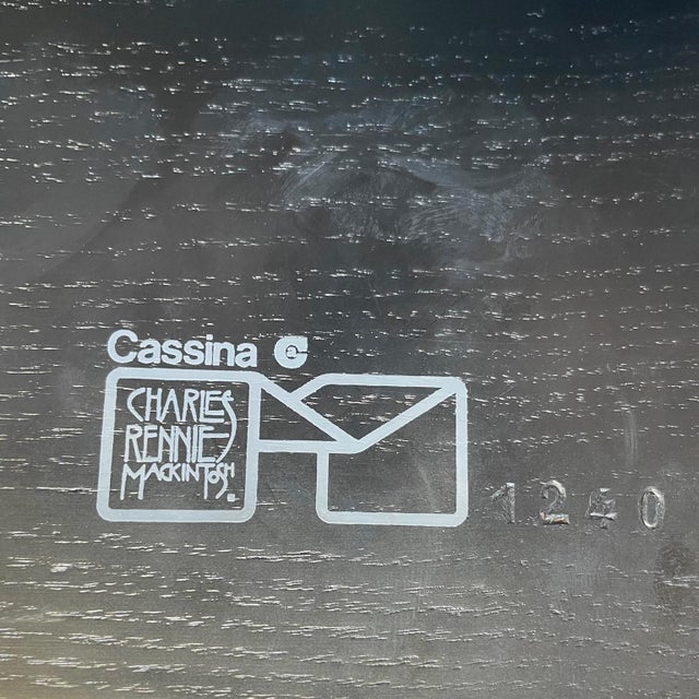 Black DS1 Oval Folding Table by Charles Rennie Mackintosh for Cassina, 1980s For Sale - Image 8 of 9