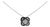 Black Rhodium Plated Sterling Silver Diamond Accent Geometric Knot Pendant Necklace For Sale
