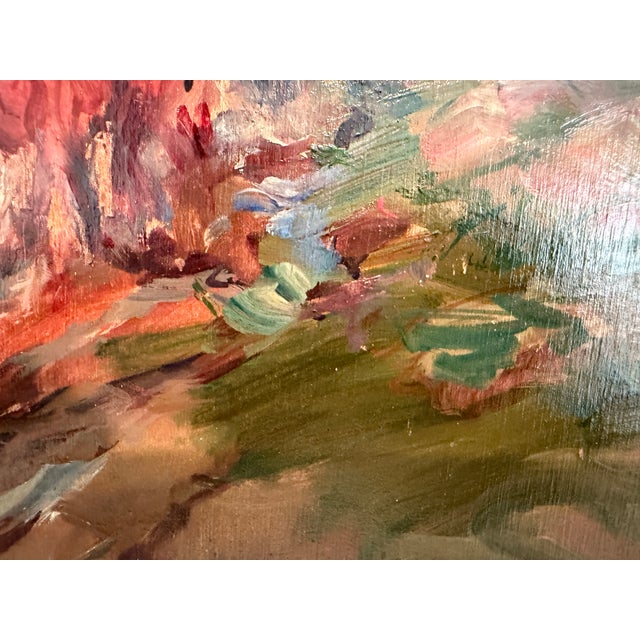 German School 1955 Signed Oil Painting Ox Cart Rural Landscape Framed Art For Sale In Jacksonville, FL - Image 6 of 10