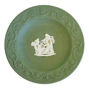 Vintage Green Wedgwood Jasperware Trinket Dish