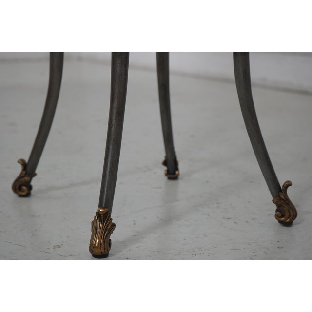 2000 - 2009 Ethan Allen Regency Style Faux Tessallated Horn Table For Sale - Image 5 of 14