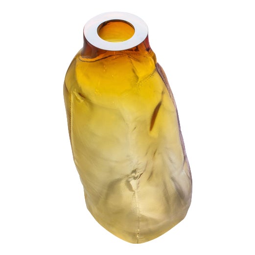 105 LTR Forms 55 Yellow Blown Glass Decorative Object by Vogel Studio For Sale