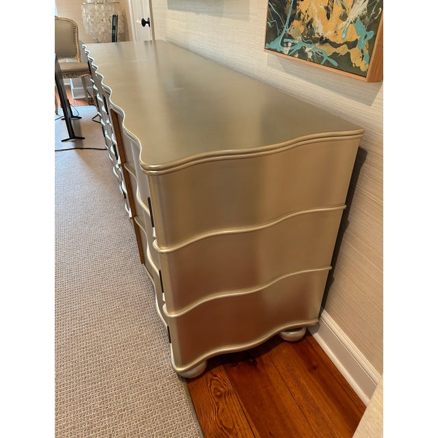Silver Julian Chichester Regency Silverleaf Long Wave Sideboard For Sale - Image 8 of 14