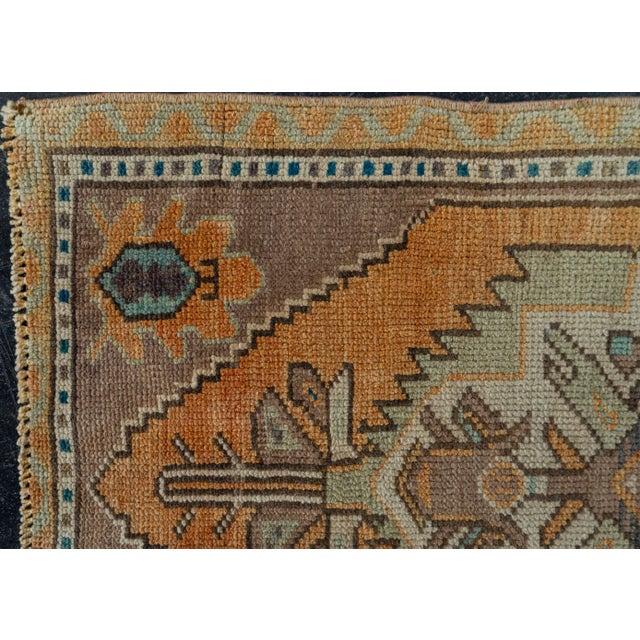 Turkish Turkish Mini Rug Oriental Hand Knotted Vintage Rug 1'8" x 3' #20734 For Sale - Image 3 of 8