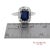 Exquisite 18k (750) White Gold Royal Blue Sapphire and Natural Diamond Ring, Size 5 For Sale - Image 9 of 11