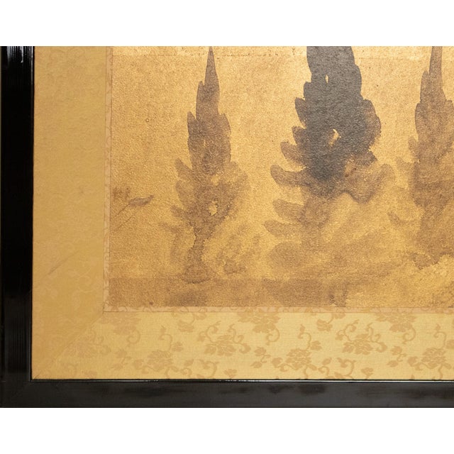 "Samurai", 1970s Showa Era Japanese Painted Byobu Screen For Sale - Image 15 of 18