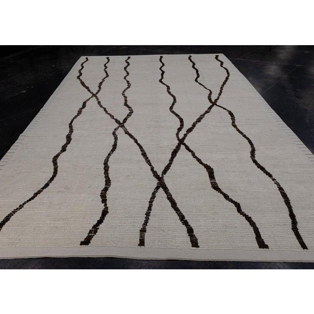 Textile Hand Knotted Turkish Tulu Rug 8'10" x 12'8" For Sale - Image 7 of 10