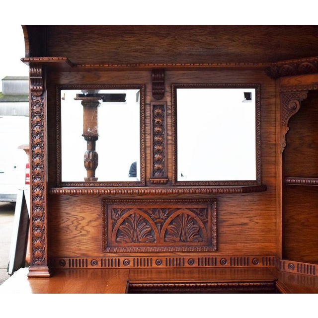 Carved Oak Corner Bar, 1980 For Sale - Image 6 of 11