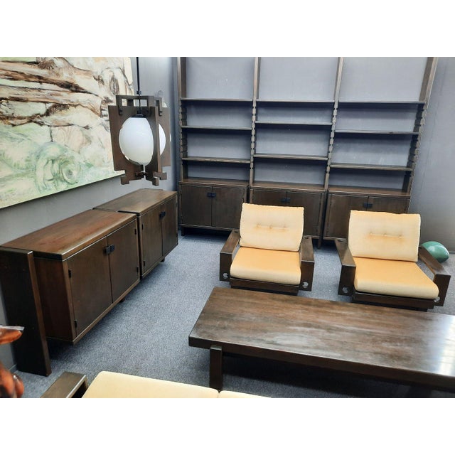 Mid-Century Modern Brutalist Living Room Set Model St. Moritzby Klaus Rausch, 1960s, Set of 7 For Sale - Image 3 of 18
