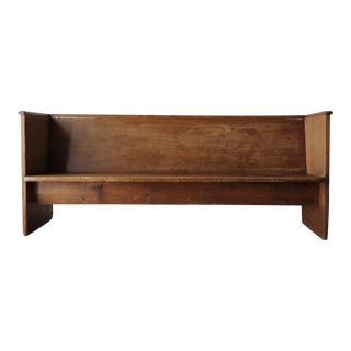 Antique Primitive Wooden Pew Bench For Sale