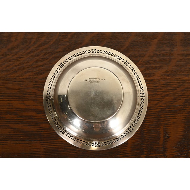Tiffany & Co. Antique Sterling Silver Pierced Rim Bowl For Sale - Image 11 of 14