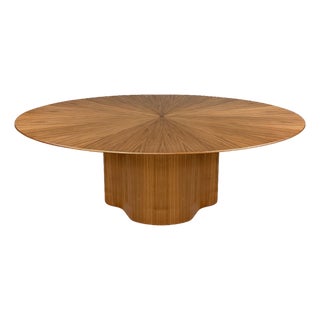 New 84" Oval Dining Table in Walnut by Aaron Saxton For Sale